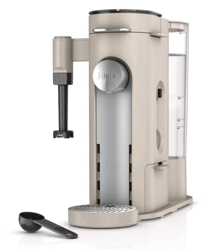 Ninja PB051ST Pods & Grounds Specialty Coffee Maker K-Cup Frother Stone Used