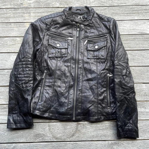 Giacca da motociclista in pelle Michael Kors vintage