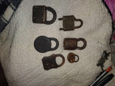 Antique Locks Assortment Set Of 6 Total No Keys