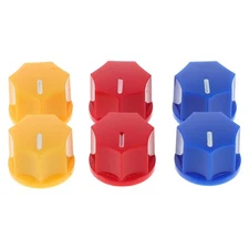 6 Pcs Electric Guitar Tone Replacement Knob Bass Audio Volume Control