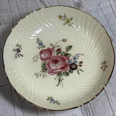 Royal Copenhagen Denmark 910/1532 Floral Footed Serving Bowl Gold Trim