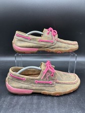 Twisted X Womens Size 6.5 Tough Enough to Wear Pink Bomber Driving Moc WDM0018