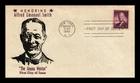 DR JIM STAMPS US COVER ALFRED E SMITH FIRST DAY ISSUE SCOTT 937 THERMOGRAPHED
