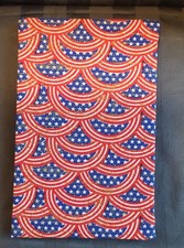Hand Bound, One Of A Kind, Patriotic Fabric Journal. Made From An UpCycled Book