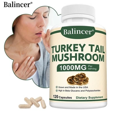 BALINCER Capsule di funghi coda Türkiye - 1000 mg - sistema immunitario sano - vita sana