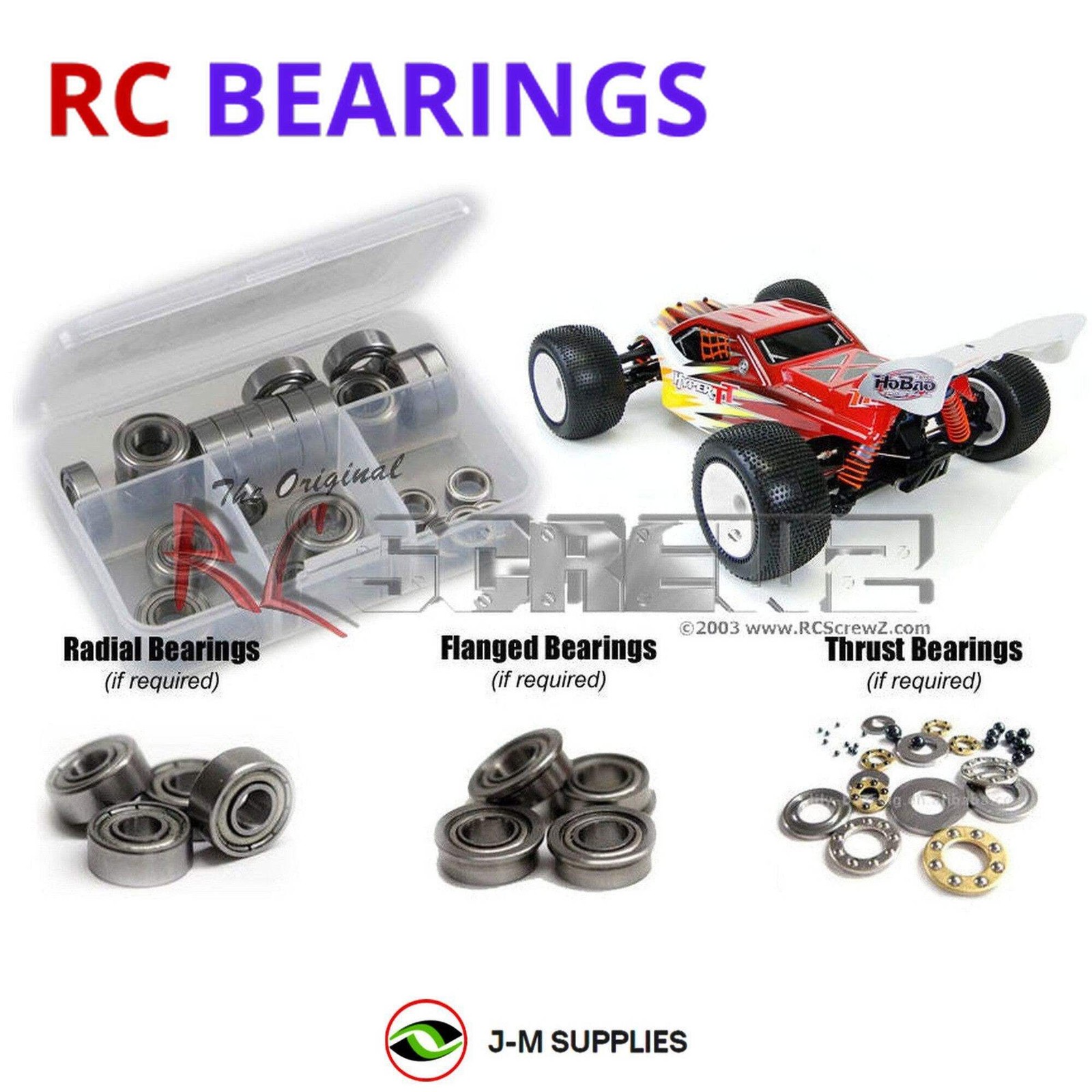 RCScrewZ Metal Shielded Bearing Kit ofn063b for Ofna Hyper 10TT Nitro | SET