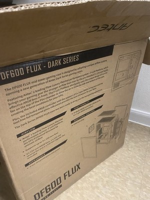 Antec DF600 FLUX Dark Series ATX Mid Tower Case Black Tempered Glass USB