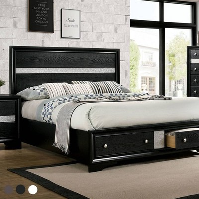 Bed Frame with Headboard & Drawers Wooden Queen King Size Beds Bedroom Furniture