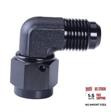 Female to Male Flare 90 Degree Swivel Hose Fitting Adapter 6AN 90-Degree