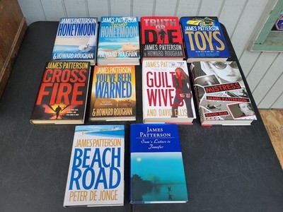 Lot of 10 James Patterson Best Seller Thriller Suspense Romance Hardcover Novels