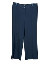 Armani Collezioni Pants Womens 10 Black Brown 100 Wool Career Work Slacks Italy