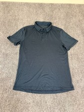 Lululemon Evolution Polo Shirt Mens Blue Golf Performance Casual No size tag S