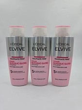 3 x L'Oréal Paris Elvive ULTIMATE 5% Glycolic Gloss Shampoo, Sulphate Free 200ml