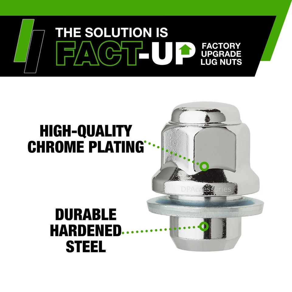 Chrome Lug Nuts for 2003-2008 Pontiac Vibe with Factory Wheels - Image 4 of 4