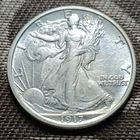 1917-S Liberty Walking Half Dollar 50C Silver Business Strike Mintmark Reverse