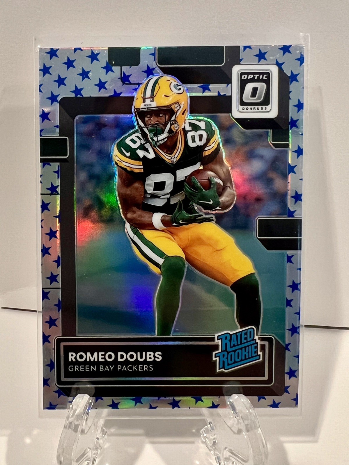 2022 Panini Donruss Optic Rated Rookie Romeo Doubs #235 Stars Prizm Packers NFL