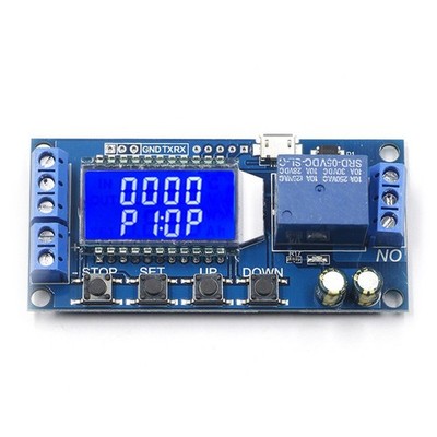 5V12V24V Delay for relay with LCD Display and Continuous Timing Range
