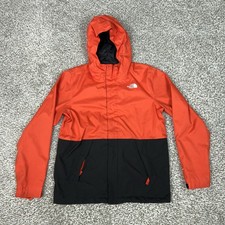 North Face Jacket Boys Large 14/16 Orange Black DryVent Hooded Rain Coat Hiking