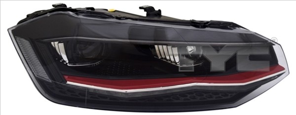 Hauptscheinwerfer Tyc 20-19211-16-2 FüR Vw Polo 6 AW1 BZ1 AE1 Mpi Tgi Tsi Tdi-image