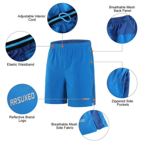 Pantalones Cortos de Ciclismo Arsuxeo Para Hombre Bicicleta de Montaña Bicicleta Mtb Pantalones Cortos Secado Rápido Deporte - Imagen 4 de 12