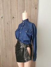 GIANNI VERSACE VINTAGE JEANS COUTURE DENIM SHIRT SZ IT40 COLLECTIBLE 