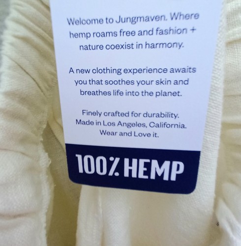 New Jungmaven Wide Leg Cambria Pant 100% Hemp Washed White NWT size Medium - Picture 9 of 12