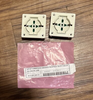 Vimar Lot (2) EU/US Universal Receptacles GB-2P USA-2P NEW FAST SHIPPING READ