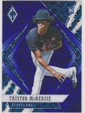 Triston McKenzie 2021 Panini Chronicles Phoenix Blue Velocity Prizm RC #21