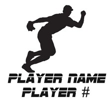 Baseball Player Fielder Graphic  Vinyl Decal Car Truck Windows laptop notebook