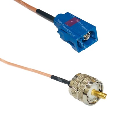 RG316 Fakra C Female to PL259 UHF Male RF Cable Rapid-SHIP LOT