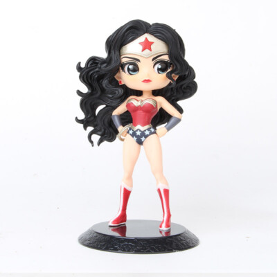 15cm Cute Wonder Woman Figurine Super Hero Modle Cake Decor Car 