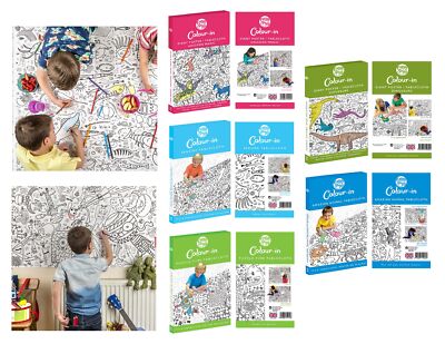 EggNogg Farbe im Riesenposter / Tischdecke ~ Kinderparty Einhörner Dinosaurier