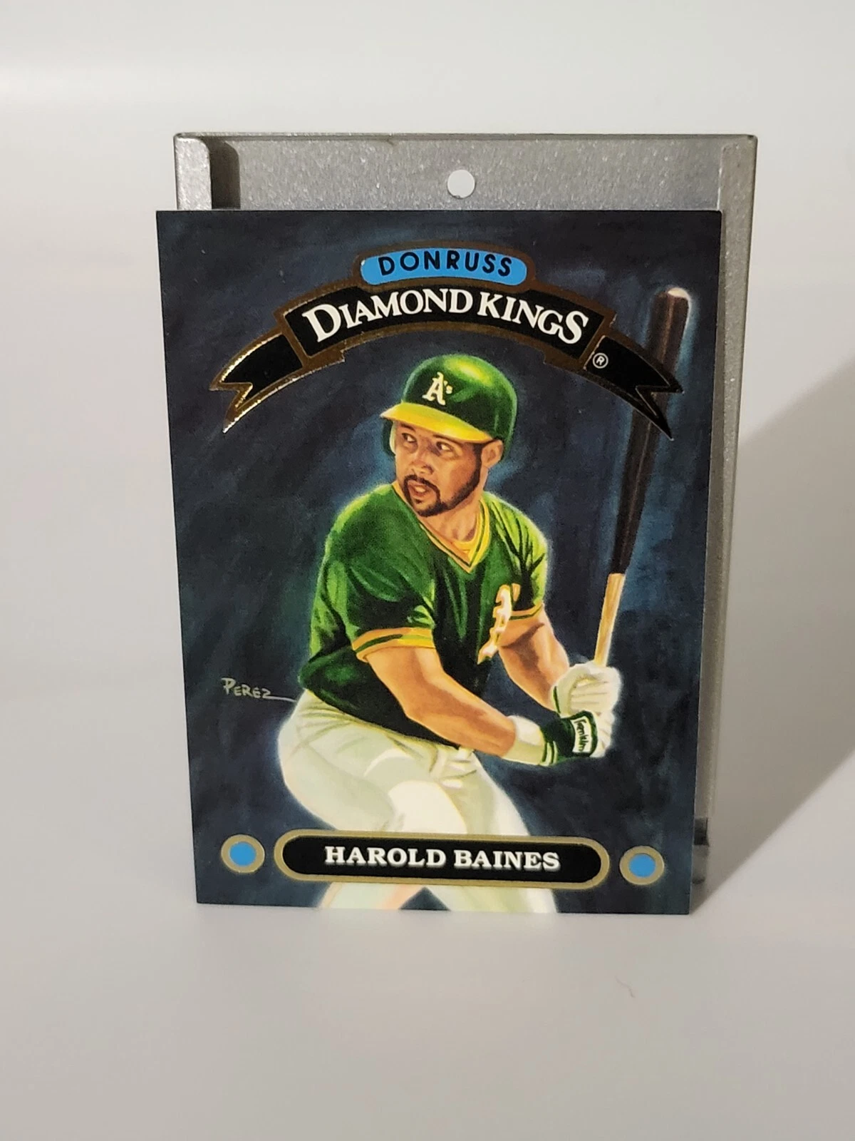 1991 LEAF DONRUSS DIAMOND KINGS #DK-14 HAROLD BAINES OAKLAND ATHLETICS