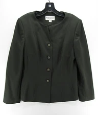 John Meyer Jacket Women 8 Green Blazer Coat Career Button Up Evenings Formal