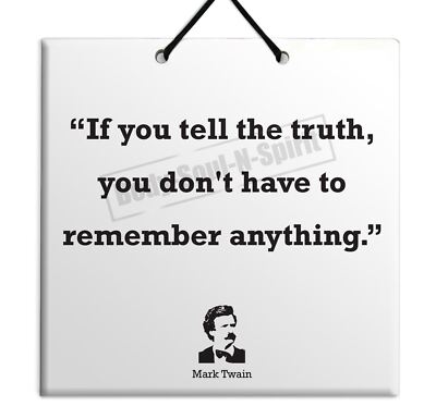 Mark Twain Sale Quote Ceramic Wall Hanging TILE Plaque Home Decor Gift Sign