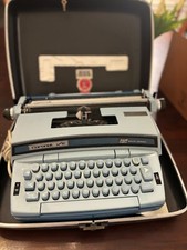  Smith-Corona Coronet Super 12 Electric Typewriter Blue with Case thumbnail