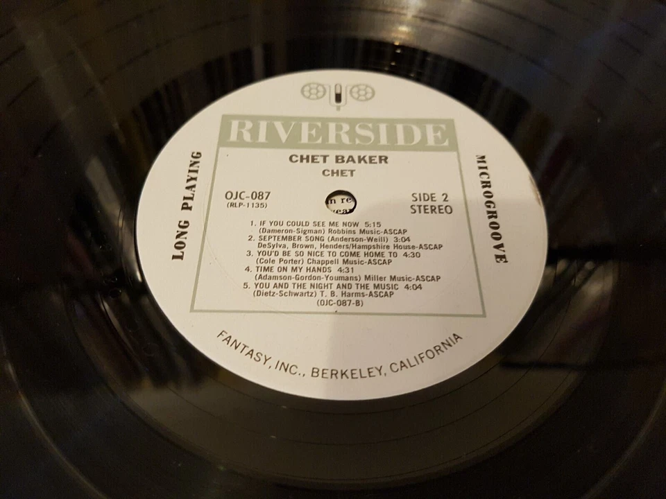 CHET BAKER - CHET VINYL LP 1983 US Press VG+/VG+ Original Jazz Classics Foto 3 de 4