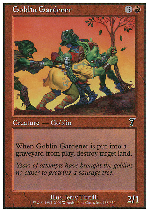 Magic the Gathering MTG Goblin Gardener (188) Seventh Edition   LP