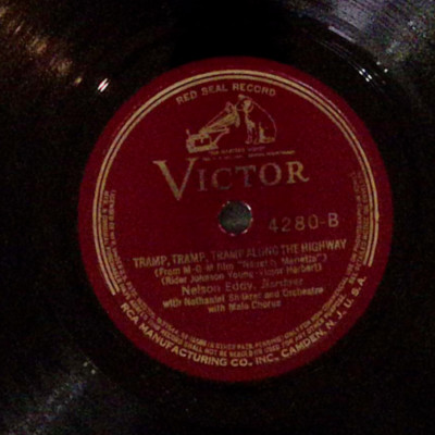NELSON EDDY I'M FALLING IN LOVE WITH SOMEONE/TRAMP TRAMP TRA VICTOR 78RPM 165-93