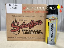 Schaeffer's 319 Moly Hi-Visc Boom Lube Case 12 14oz Cans