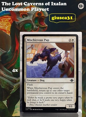 Playset - 4x Mischievous Pup - Uc/Kreatur - The lost Caverns of Ixalan - EN/NM