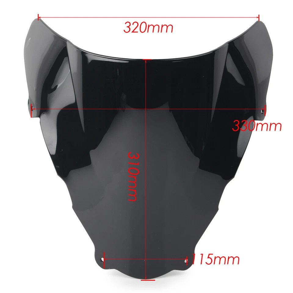 Windscreen Windshield Screen For SUZUKI SV650 SV650S SV 650 S 1999-2002 Black - Изображение 2 из 4