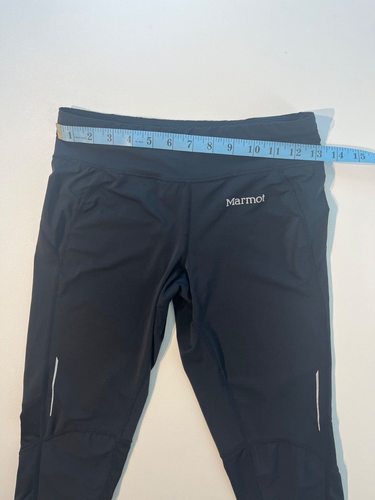 MARMOT Cropped Leggings Black Hiking Trail Workout Capris Pants - SIZE XS/TP - Picture 4 of 7