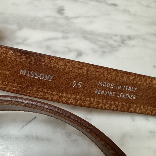 Fibbia per cintura in pelle Missoni uomo taglia 95 adatta fino a 38 (36 34 32) Made in Italy - Foto 4 di 10
