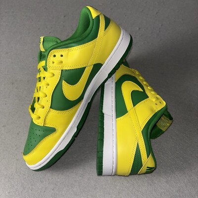 Nike Dunk Low Reverse Brazil DV0833-300 Men s Size 10 Green Yellow OG Box