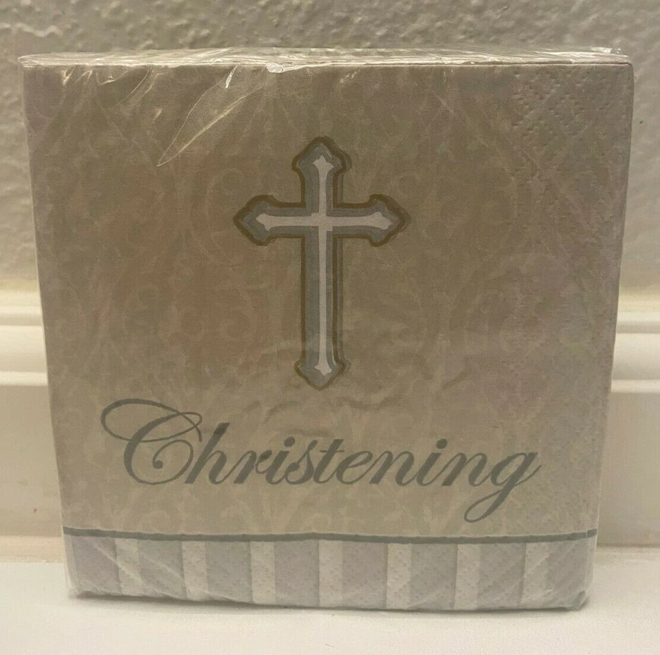 Devotion Pattern16 Beverage Napkins Confirmation Communion Christening Party - Image 1 of 2