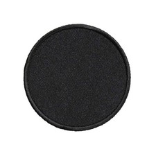 3 Inch Blank Round Black Iron On Patch - Circle DYI