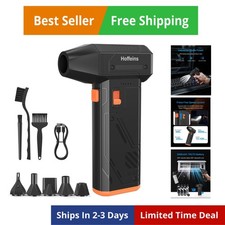 Compressed Air Duster 130,000RPM Ultra-Powerful Cordless Electric Air Blower ...