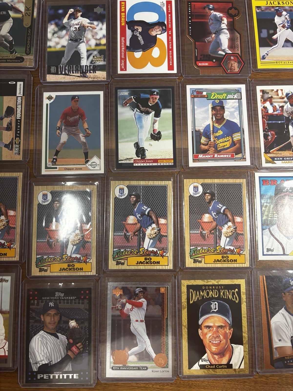 65 80’s/90’s Baseball Lot Of HOF/Rookies/Numbered/Relic/Auto/Patch GREAT VALUE!! view 10
