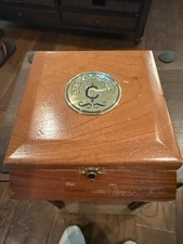 VINTAGE Camacho Cygar Humidor Drewniane pudełko z podszewką cedrową